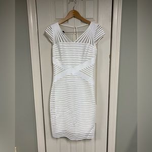 White House Black Market White Cocktail Dress Size 4